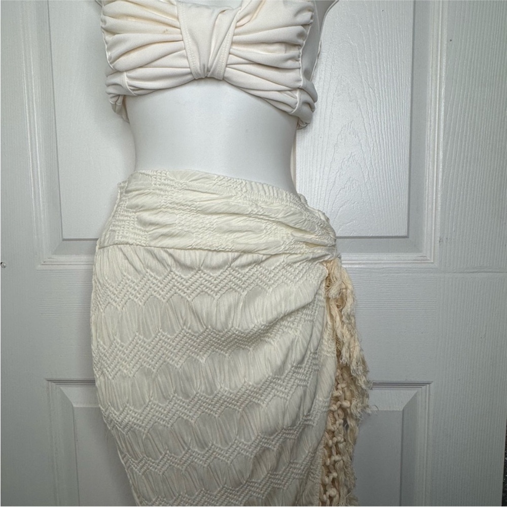 Cream Midi Skirt